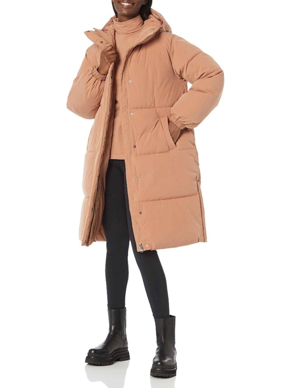 Amazon Essentials Women's Oversized Long Hooded Insulated Puffer Jacket N-658